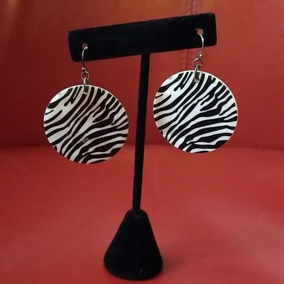 zebra print earrings